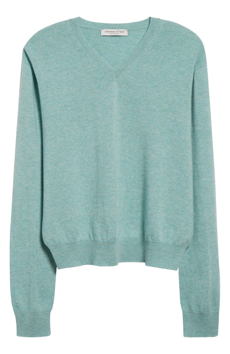 Johnstons of Elgin Classic Cashmere V-Neck Sweater, Alternate, color, 