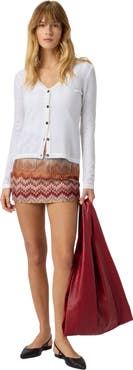 Missoni Cardigan In Cotton And Viscose Tone-on-tone Zig Zag