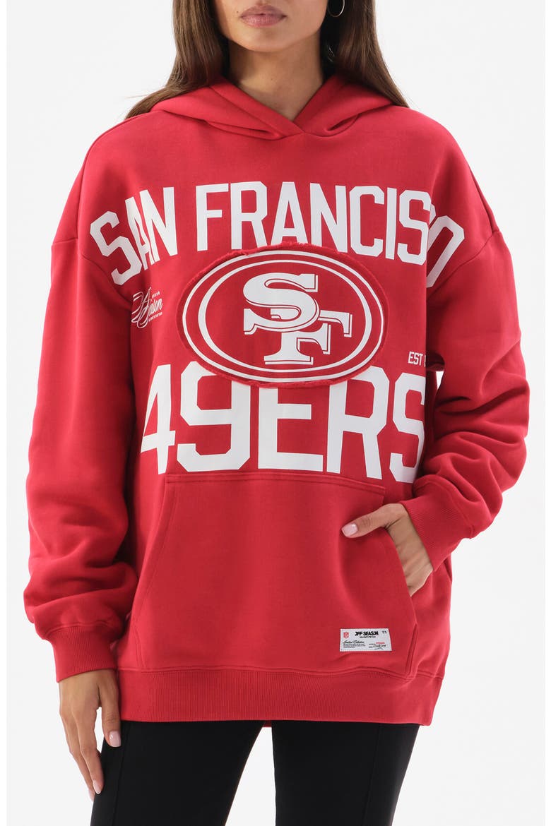 Graphic Oversized Hoodie, Main, color, RED