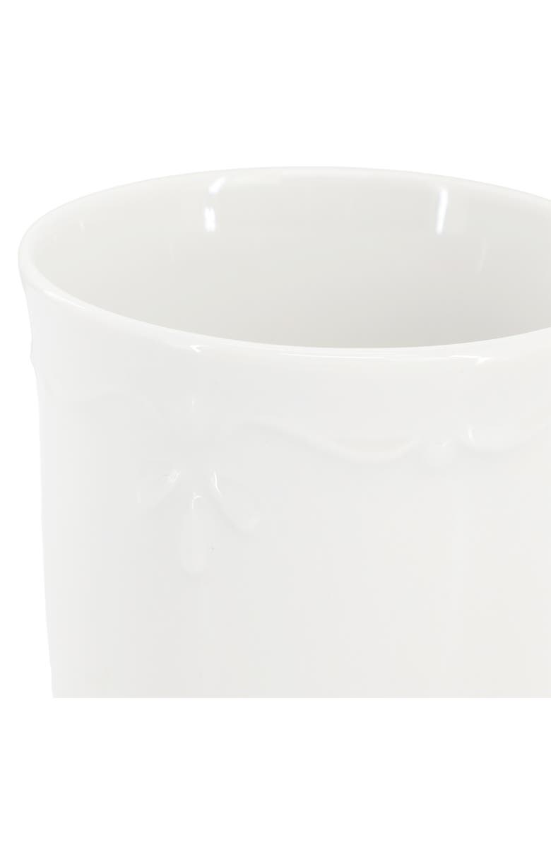 Elama Henryi 6 Piece 12 Ounce Porcelain Mug Set, Alternate, color, White