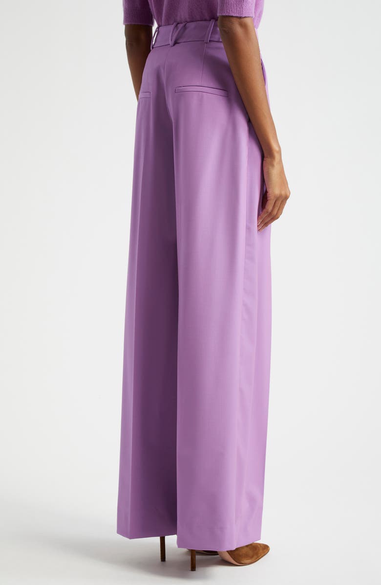 Veronica Beard Sonia Wool Blend Wide Leg Pants, Alternate, color, Orchid Dusk