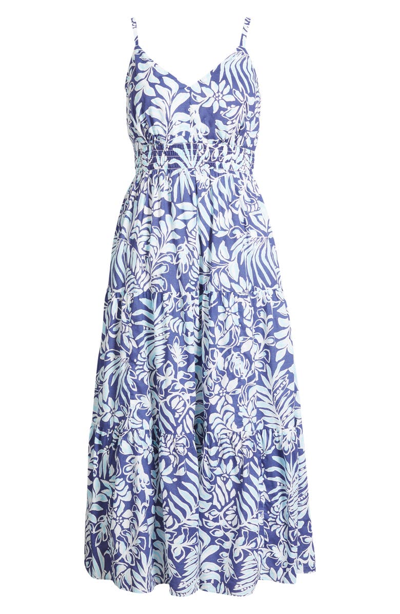 Lilly Pulitzer<sup>®</sup> Zanna Cotton Midi Sundress, Alternate, color, Sapphire Pool Summer