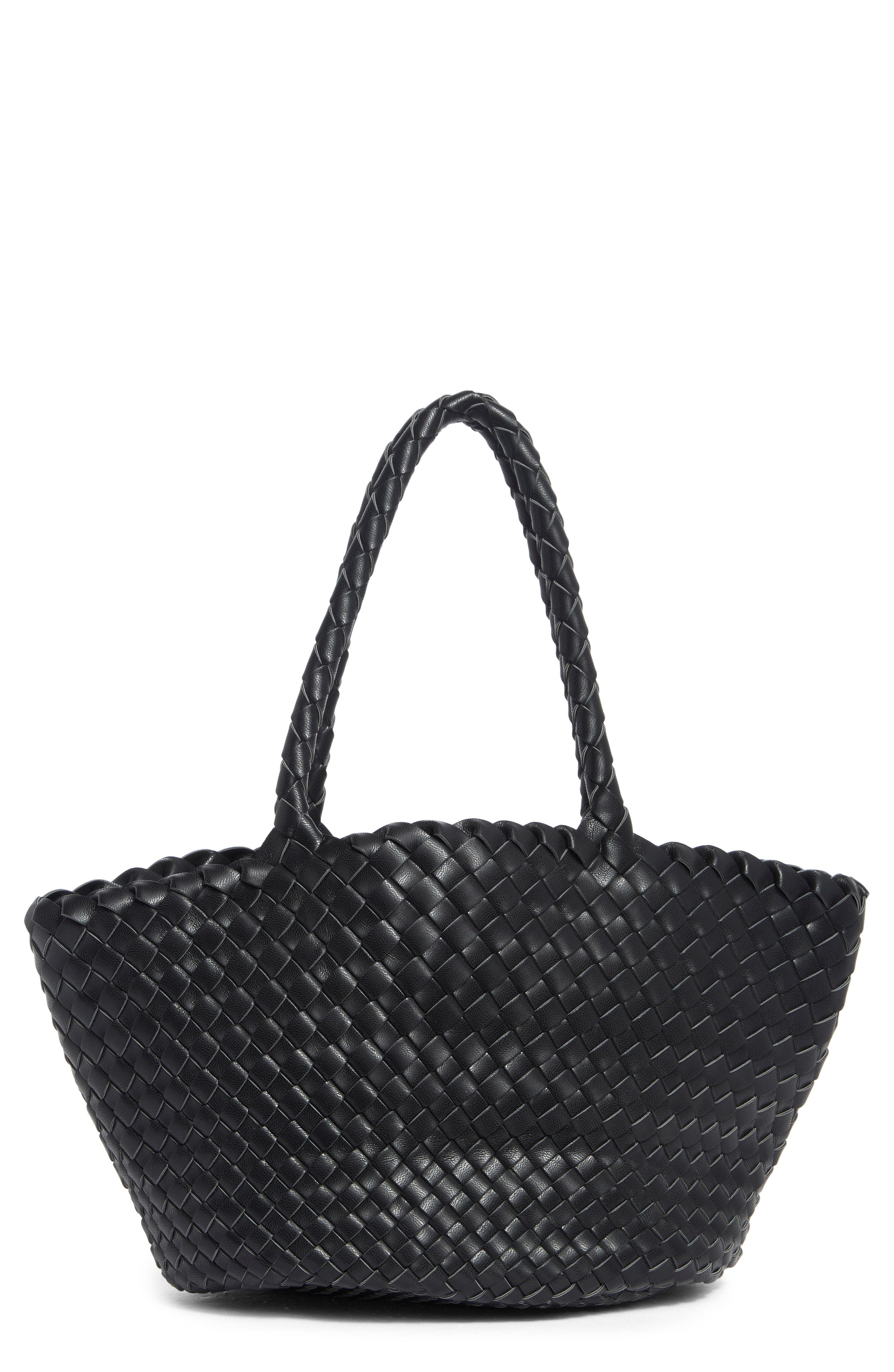 URBAN EXPRESSIONS HANDBAGS Woven Faux Leather Tote Bag