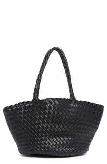URBAN EXPRESSIONS HANDBAGS Woven Faux Leather Tote Bag