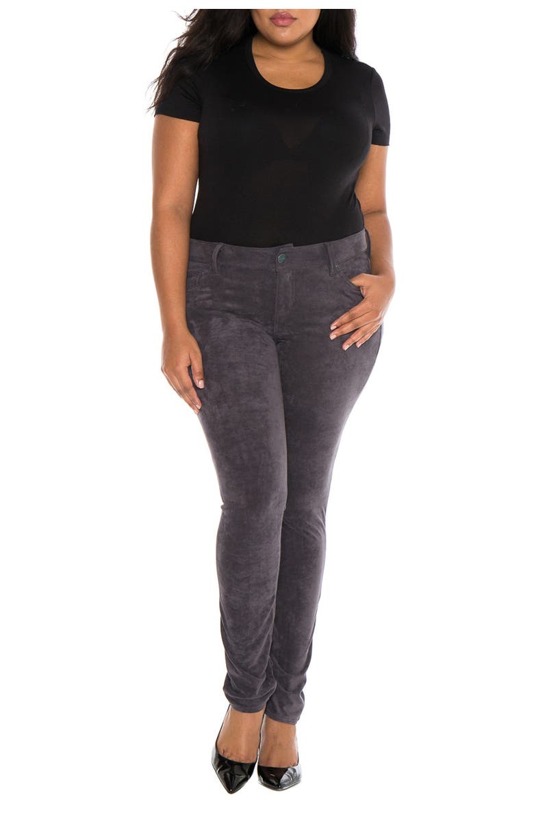 SLINK Jeans Slink Sueded Skinny Jeans, Alternate, color, Tempest