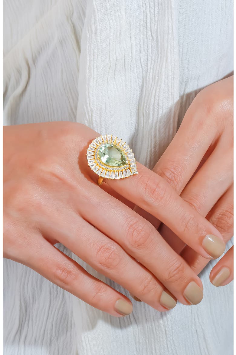 Semiprecious Stone Ring, Alternate, color, GREEN
