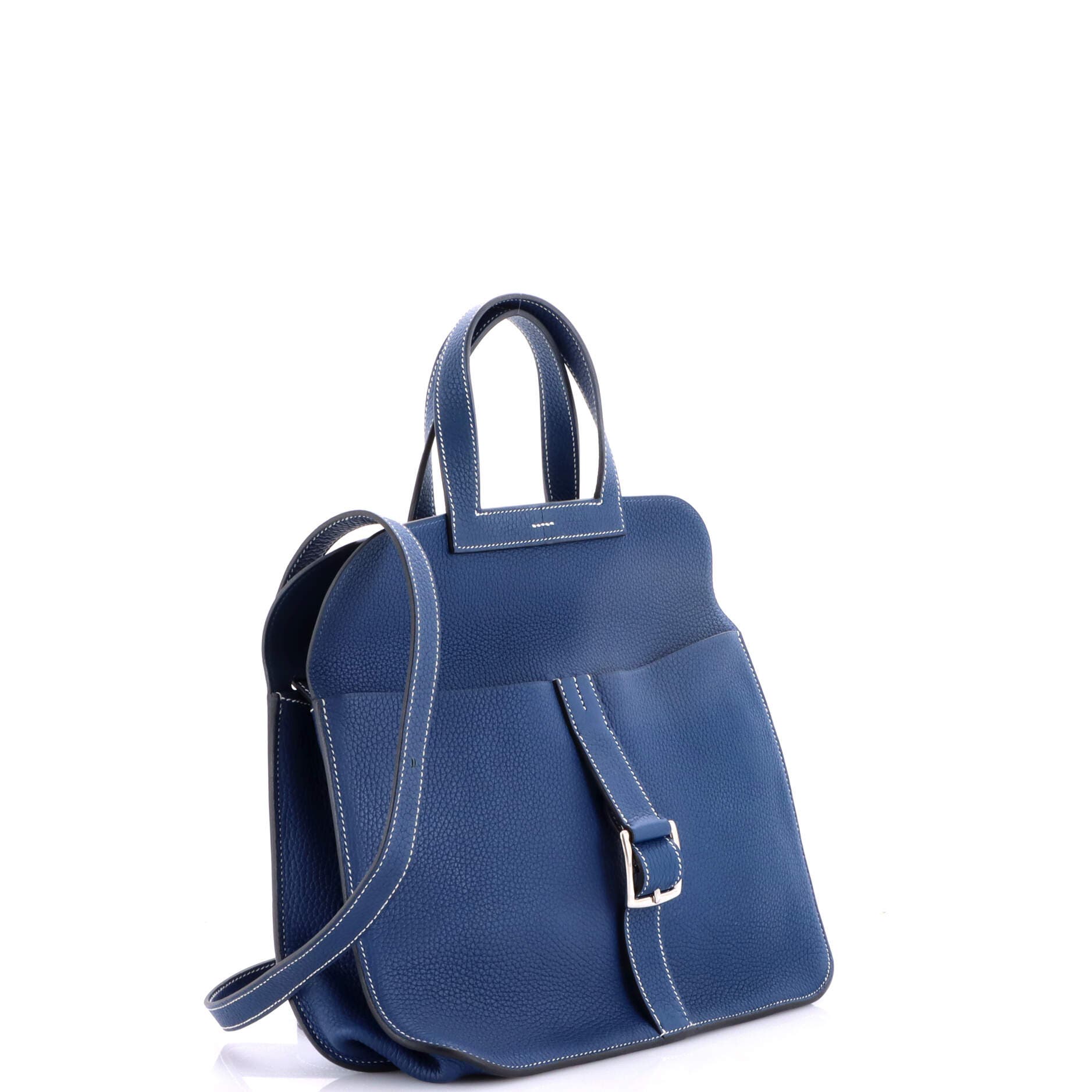 Pre-Owned Hermes Halzan Bag Clemence 31, Alternate, color, Deep Blue