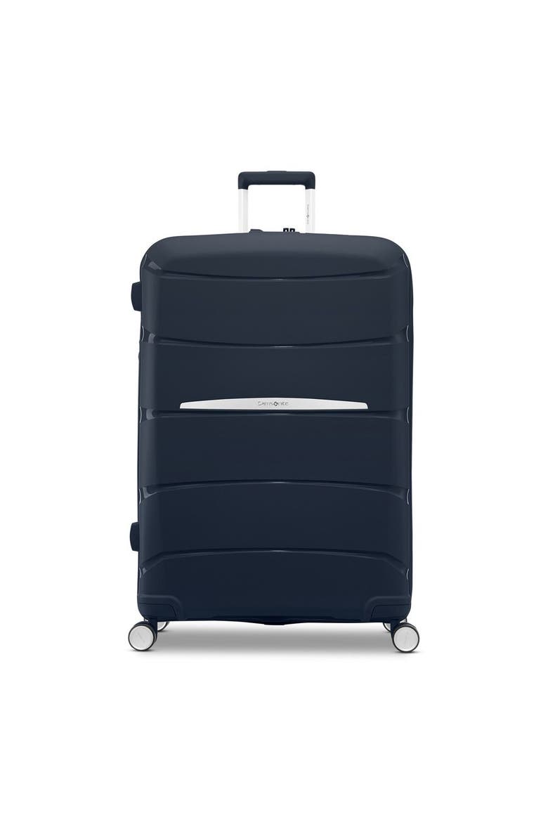 Outline Pro 28" Large Checked Spinner Luggage, Main, color, Midnight Blue