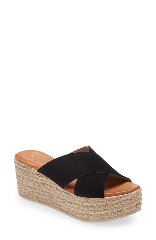 Cordani Bella Espadrille Wedge Sandal in Black Suede  product