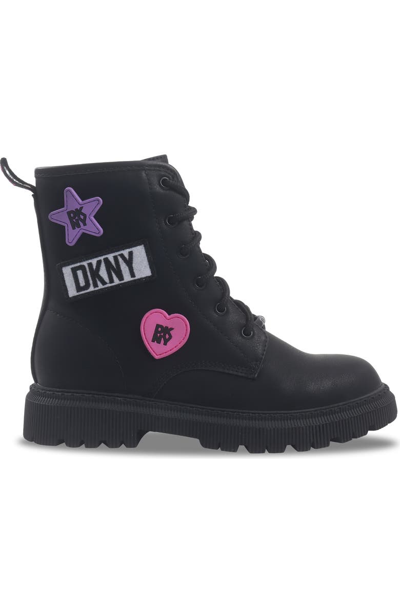 DKNY Kids' Ava Adrianne Combat Boot, Alternate, color, Black