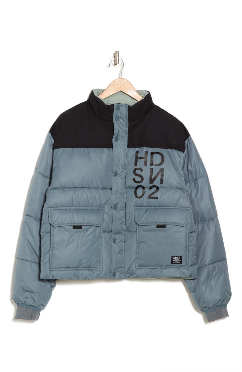 Hudson Jeans Quilt Short Puffer Jacket, Alternate, color,