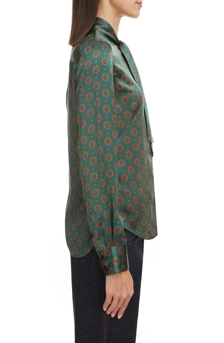 Victoria Beckham Tie Neck Silk Shirt, Alternate, color,