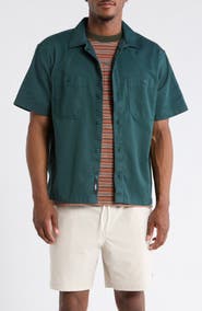 Vans Larkspur Short Sleeve Cotton Button-Up Work Shirt