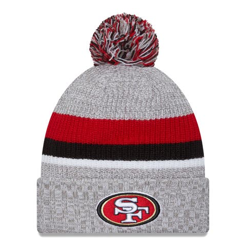 Men's New Era Heather Gray San Francisco 49ers Cuffed Knit Hat with Pom