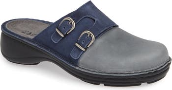 NAOT Women's Leilani Clog - Comfort Footbed With Arch Support, Faux Buckle Detail