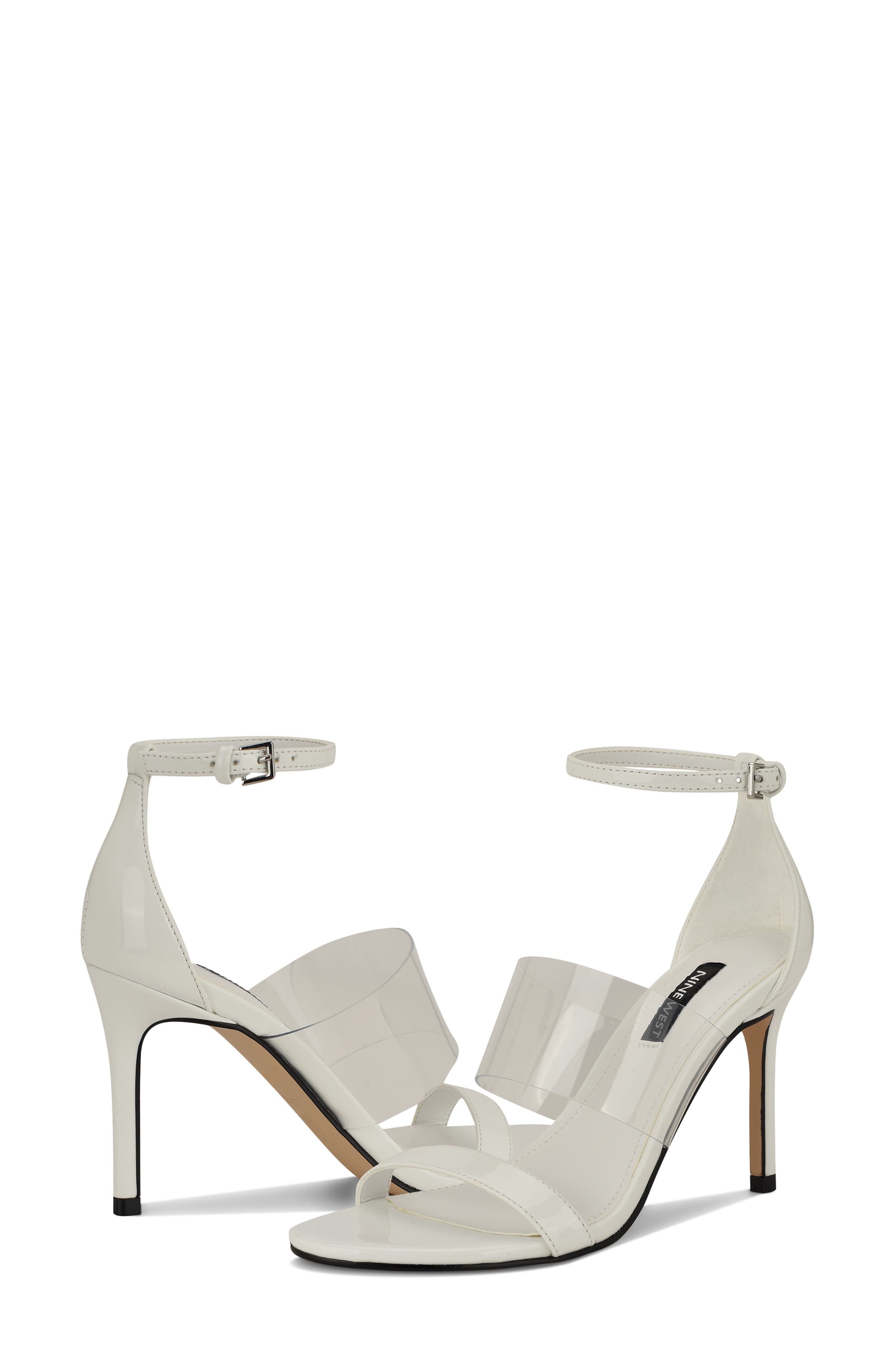 Vallie Ankle Strap Sandal, Alternate, color, WHITE