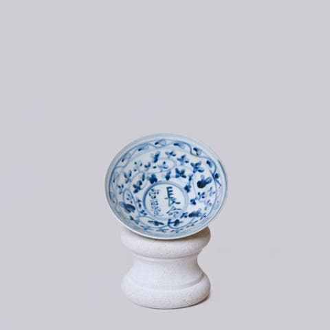 Small Porcelain Character Conical Bowl