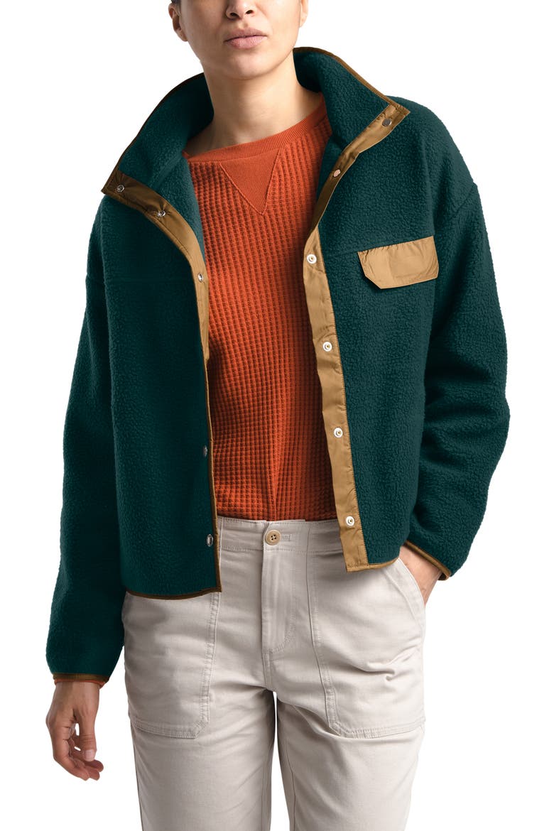 Cragmont Fleece Jacket, Main, color, PONDEROSA GREEN/ CEDAR BROWN