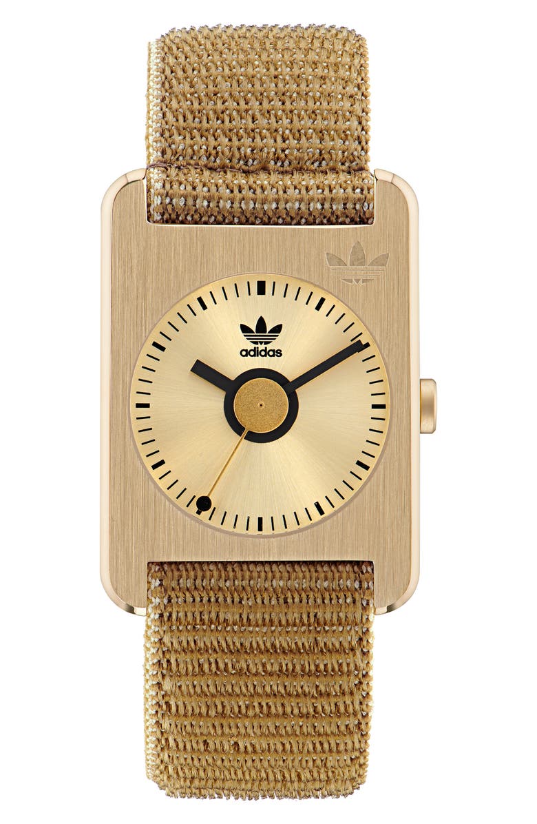 adidas Retro Pop One Nylon Strap Watch, 31mm, Main, color,