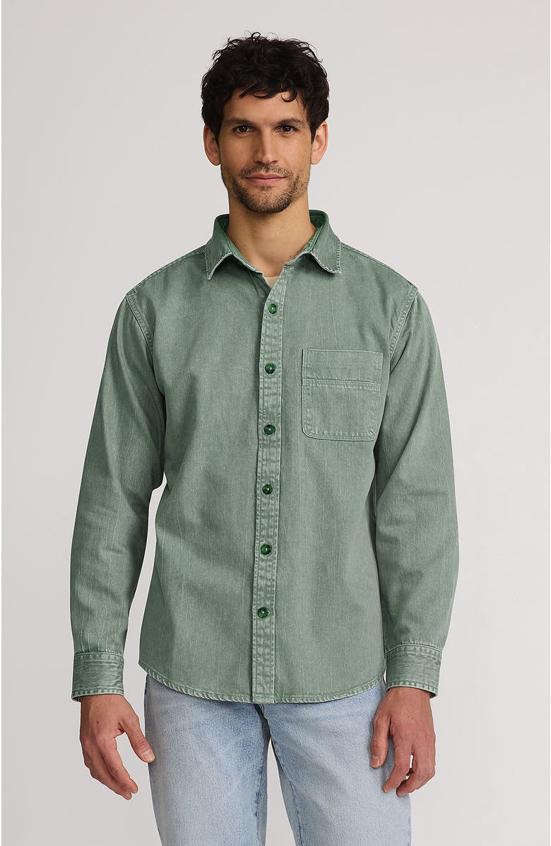 Lands' End Sailcloth Overshirt, Main, color, 
