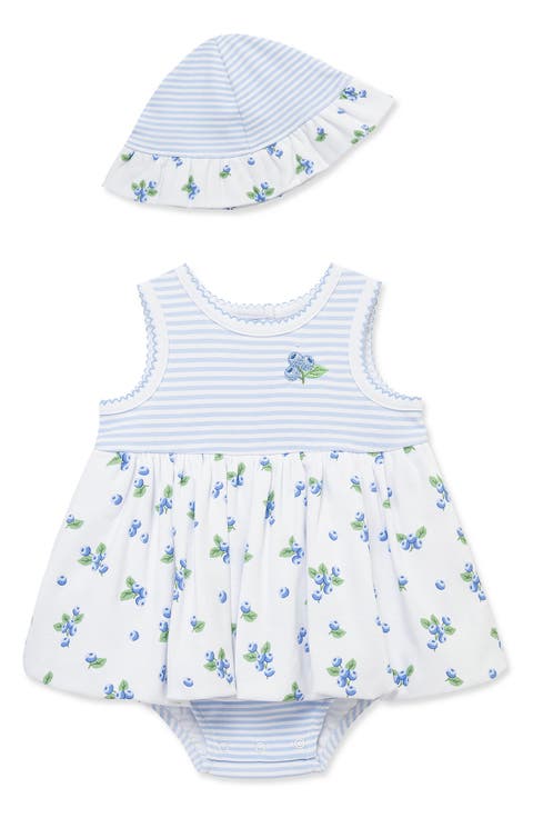 Kids' Blueberry Cotton Popover & Sun Hat Set (Baby)