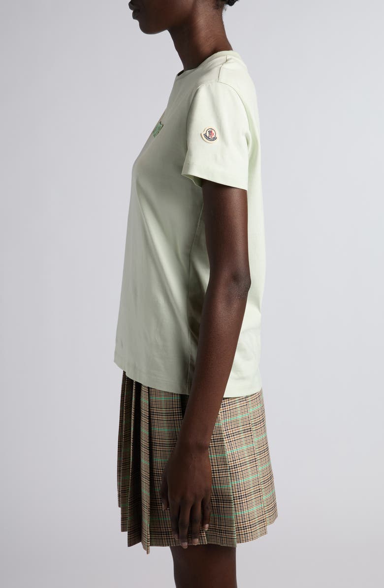 Moncler Embroidered Logo T-Shirt, Alternate, color, Green