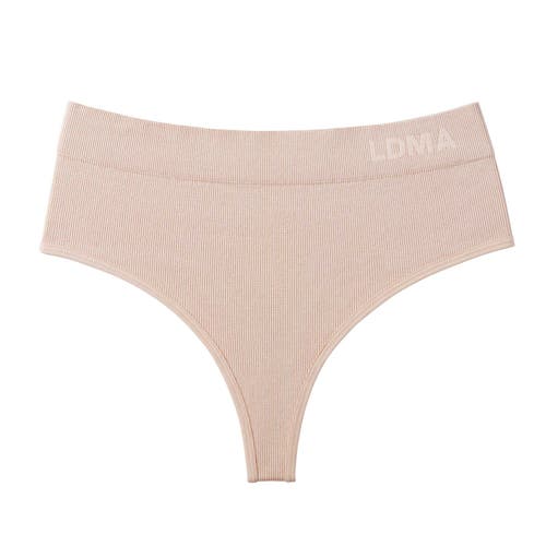 Ldma High Sculpt Thong Rib In Sand