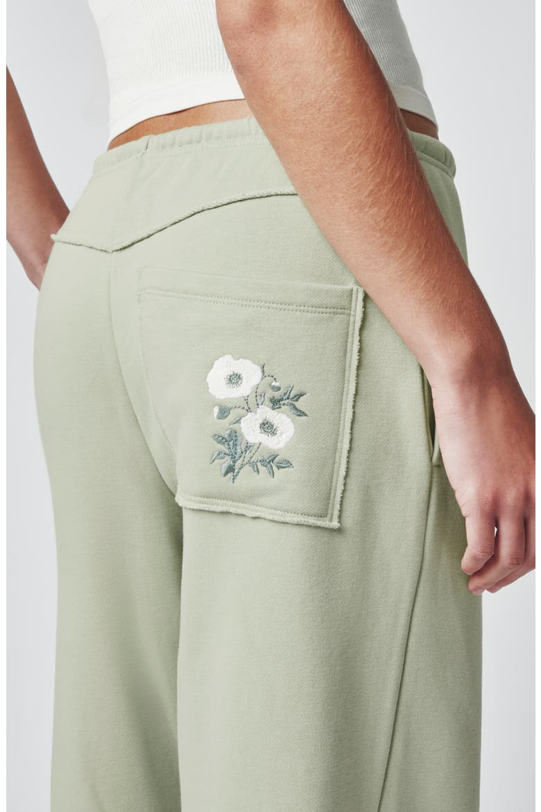 Seam Detail Wide Leg Lounge Pants, Alternate, color, DESERT SAGE