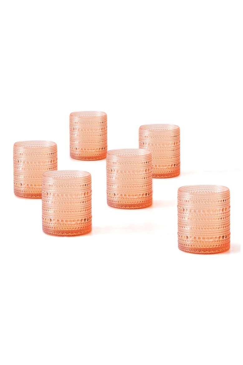 Set of 4 Orbetto Jupiter Glasses, Alternate, color, CORAL