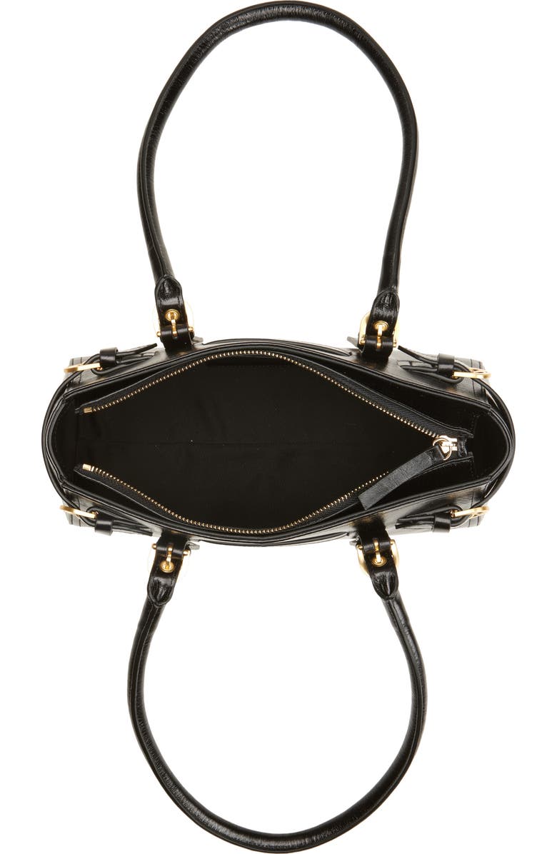 Reformation Dominique Leather Shoulder Bag, Alternate, color, Black Leather