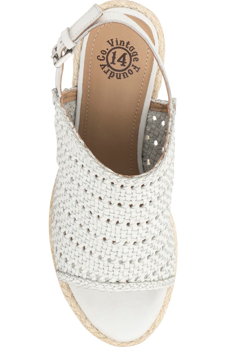 VINTAGE FOUNDRY Cynthia Platform Wedge Sandal, Alternate, color, White