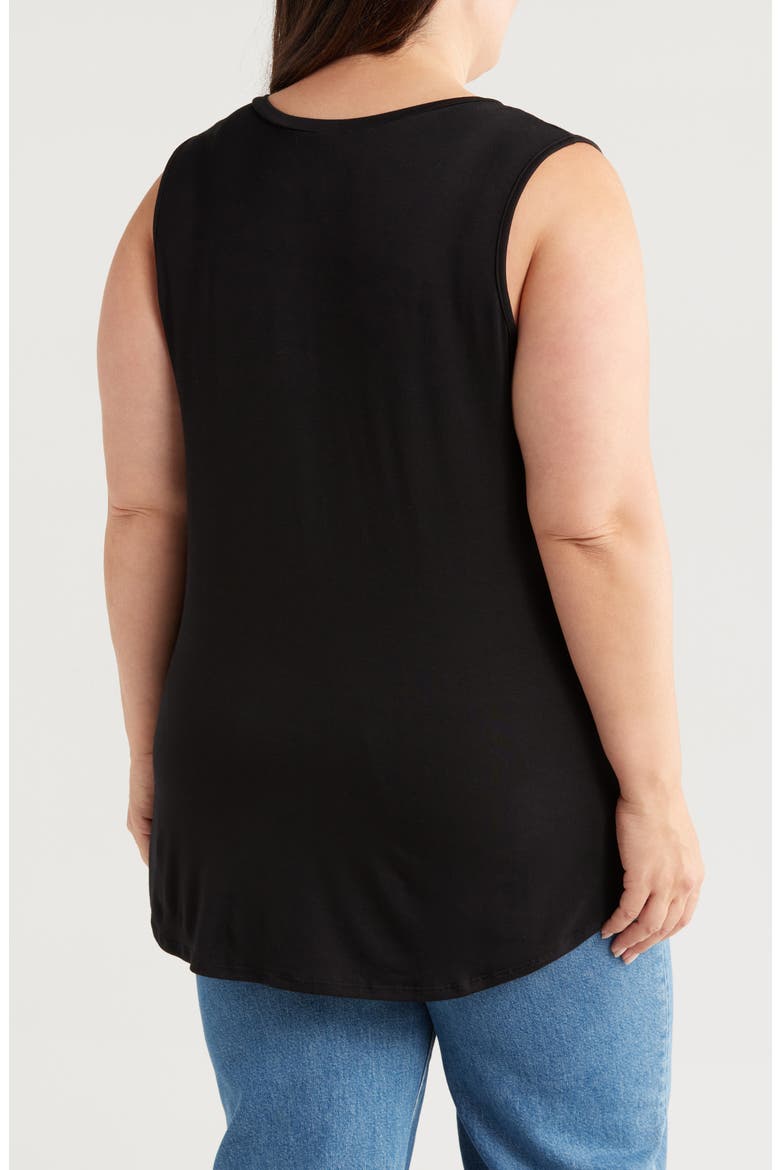 V-Neck Jersey Tank, Alternate, color, BLACK