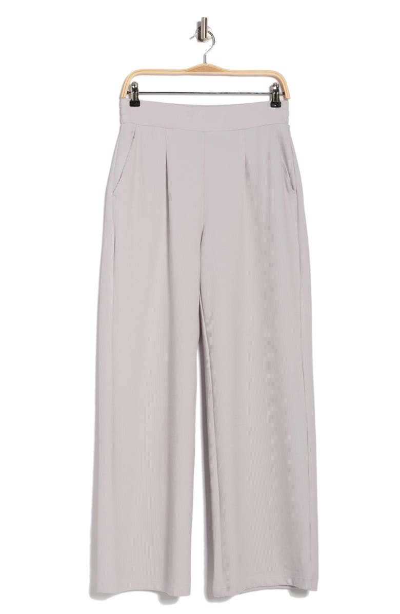 90 DEGREE BY REFLEX Ribbed Scuba Wide Leg Pants, Main, color, Lunar Dust