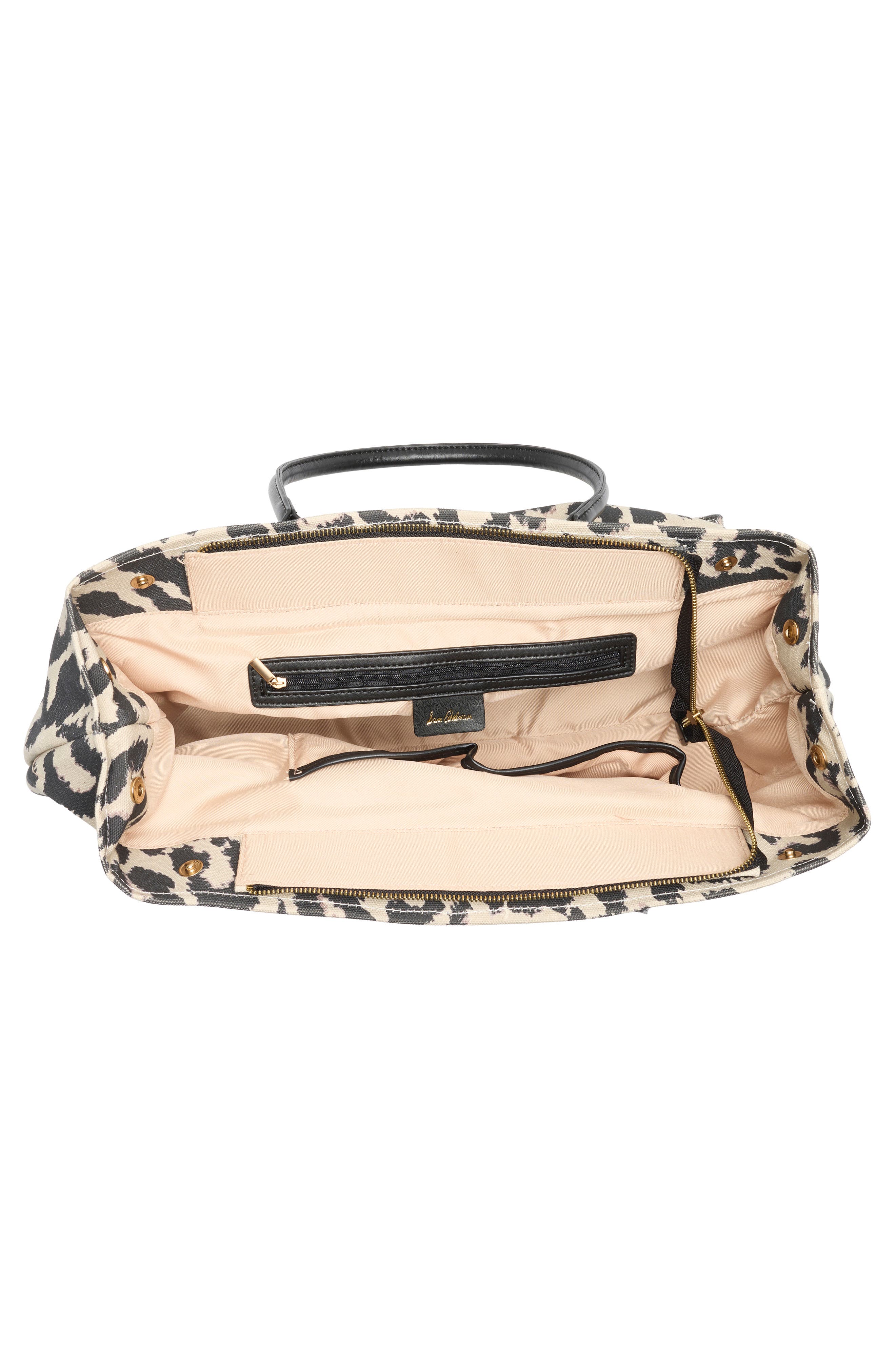 Sam Edelman Cooper Logo Canvas Tote, Alternate, color, Leopard