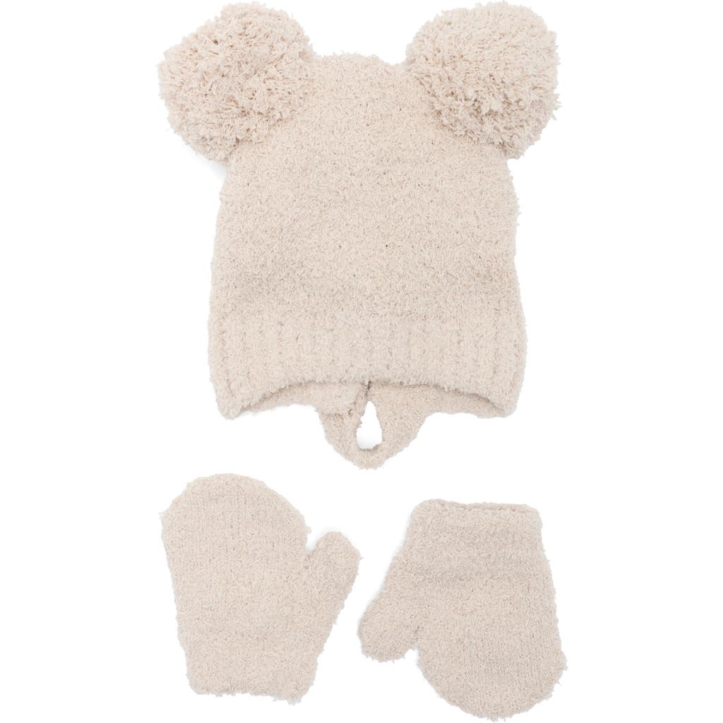 Toby Cozy Bear Beanie & Mittens Set In Brown