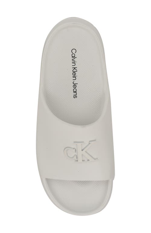 Calvin Klein Nanzey Slide Sandal In White 140