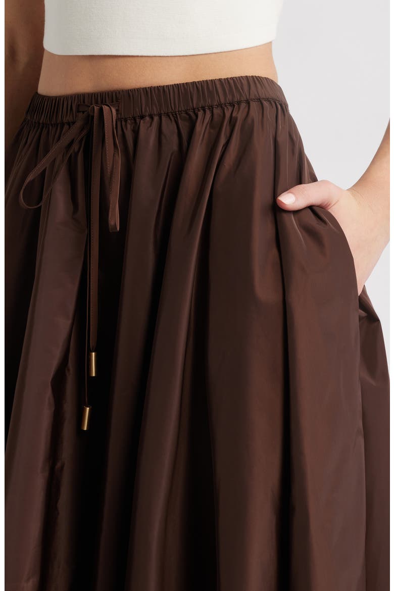 Rosalee Drawstring Maxi Skirt, Alternate, color, JAVA
