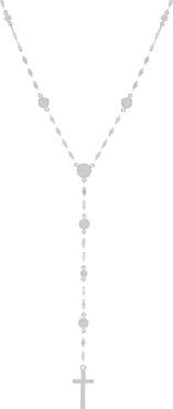 LANA 14K Gold Cross Disc Lariat Necklace