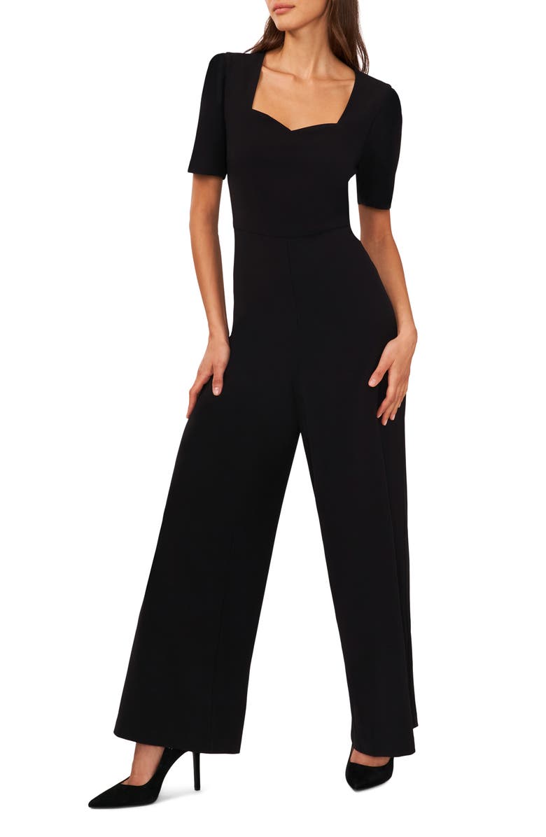Halogen<sup>®</sup> Sweetheart Neck Wide Leg Jumpsuit, Main, color, 