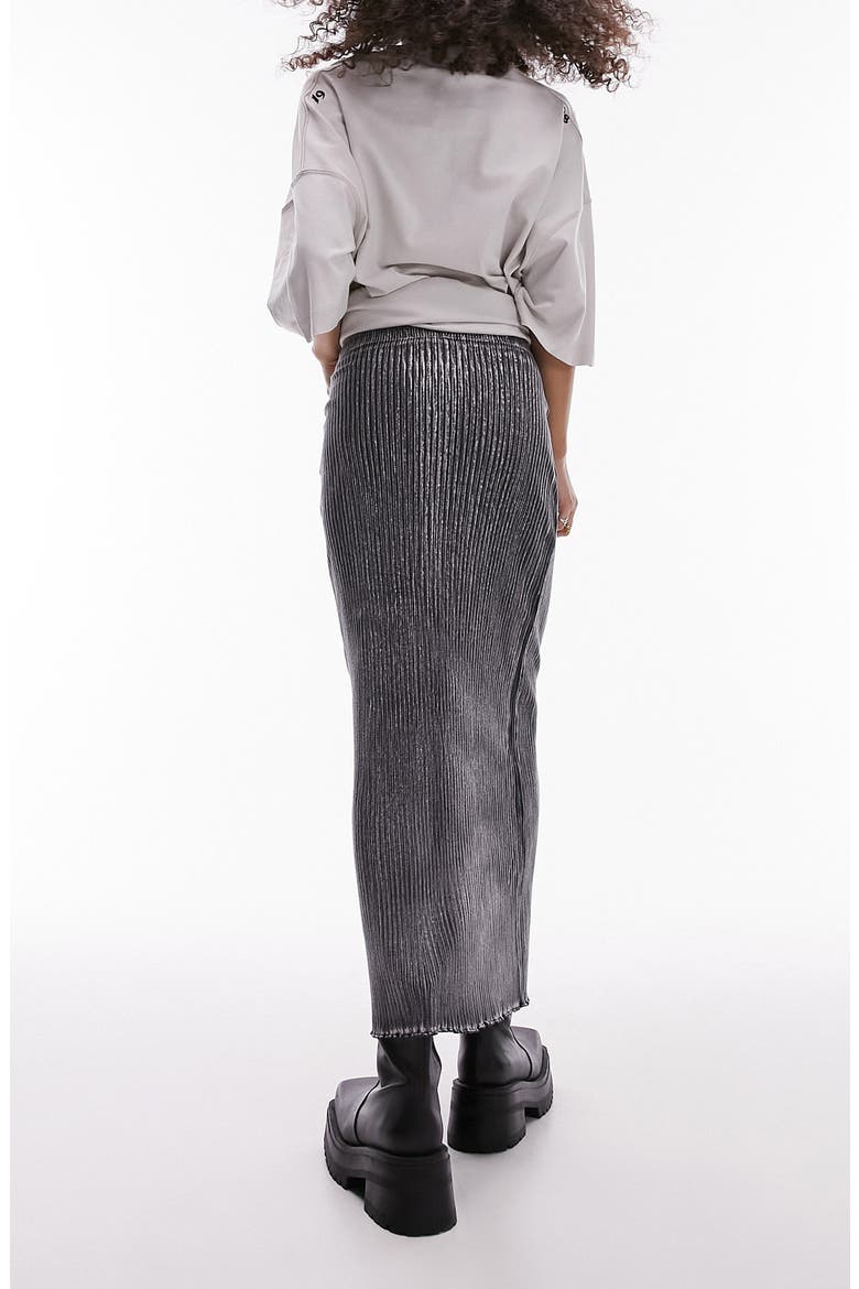 Acid Wash Rib Jersey Skirt, Alternate, color, GREY