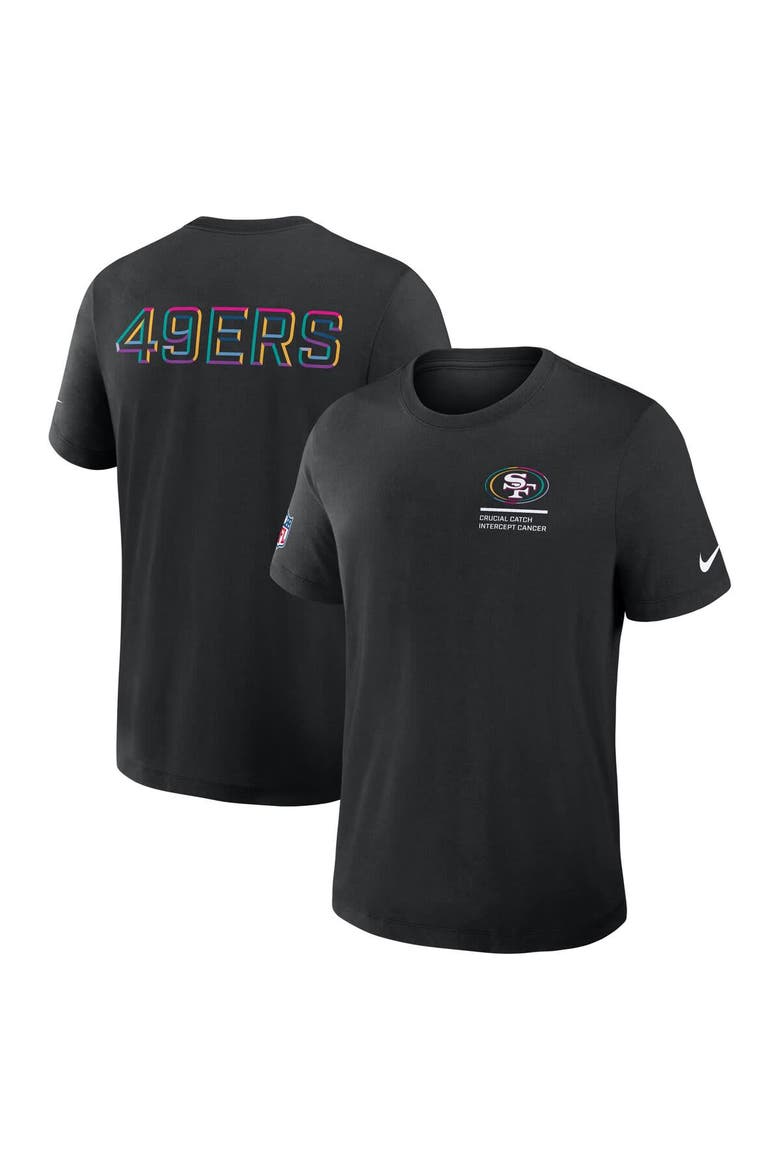 Men's Nike Black San Francisco 49ers 2025 NFL Crucial Catch Tri-Blend Dri-FIT T-Shirt, Main, color, Black