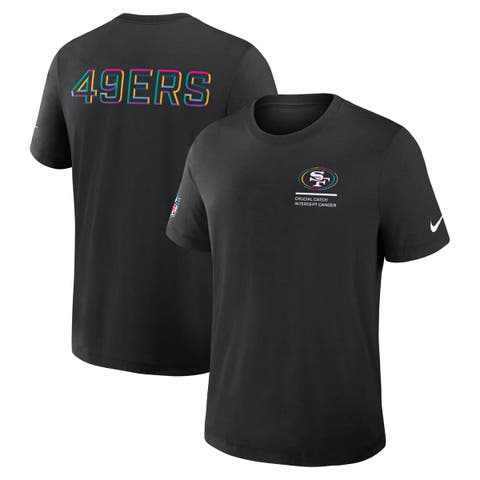 Men's Nike Black San Francisco 49ers 2025 NFL Crucial Catch Tri-Blend Dri-FIT T-Shirt