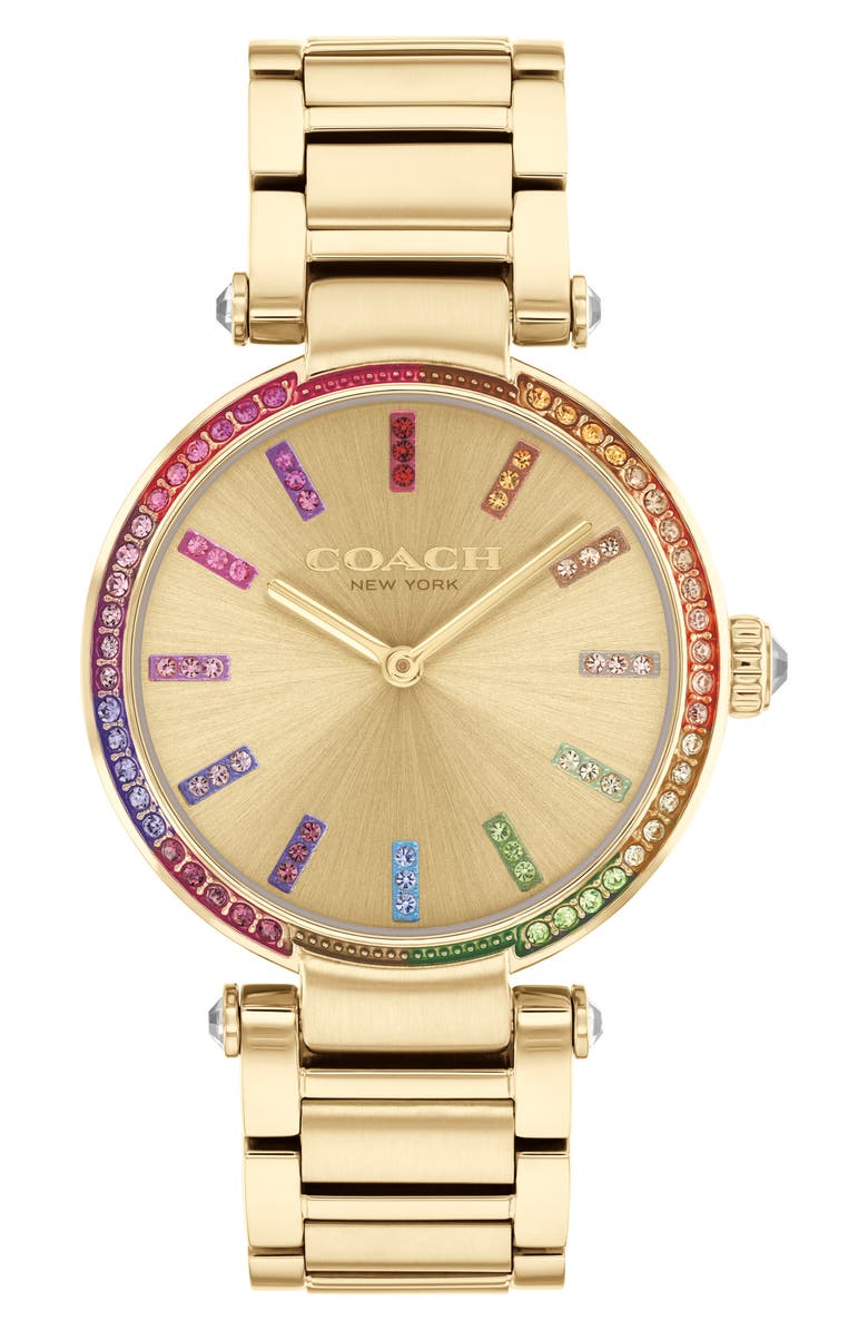 COACH Cary Bracelet Watch, 33mm, Main, color, Gold Multi