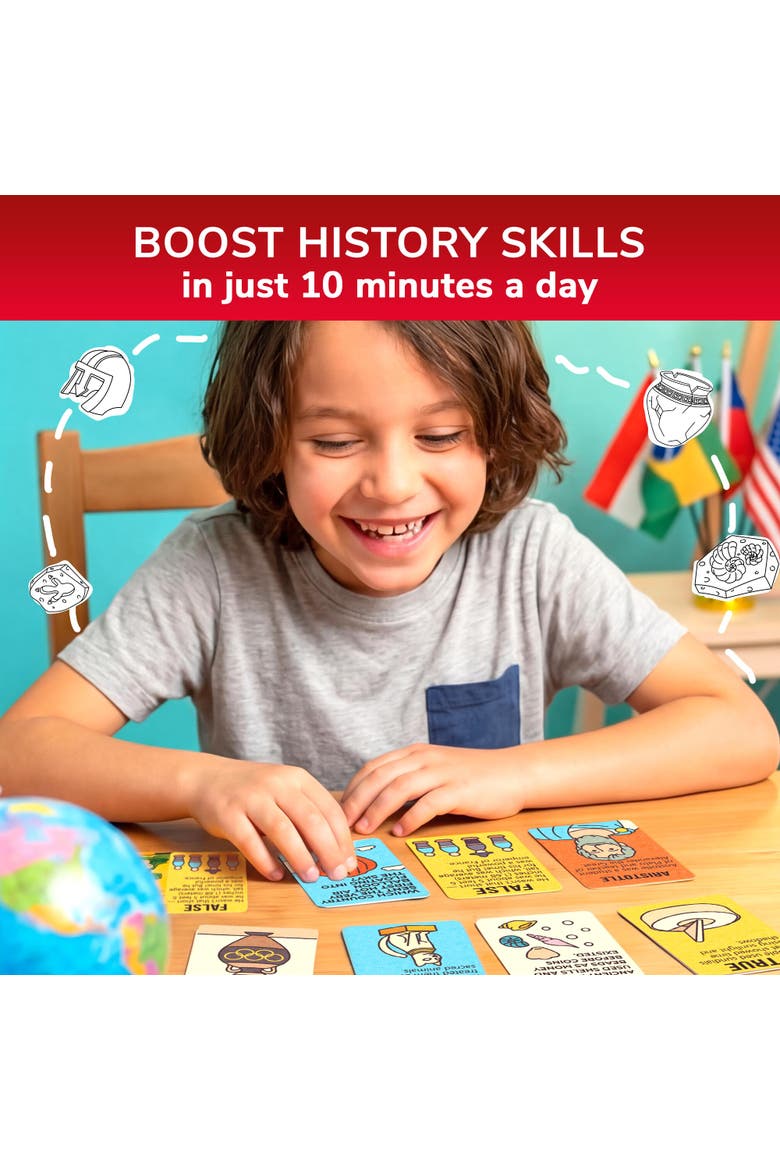 Kids Trivia Card Games - World, Space, History & Human Body, Alternate, color, History