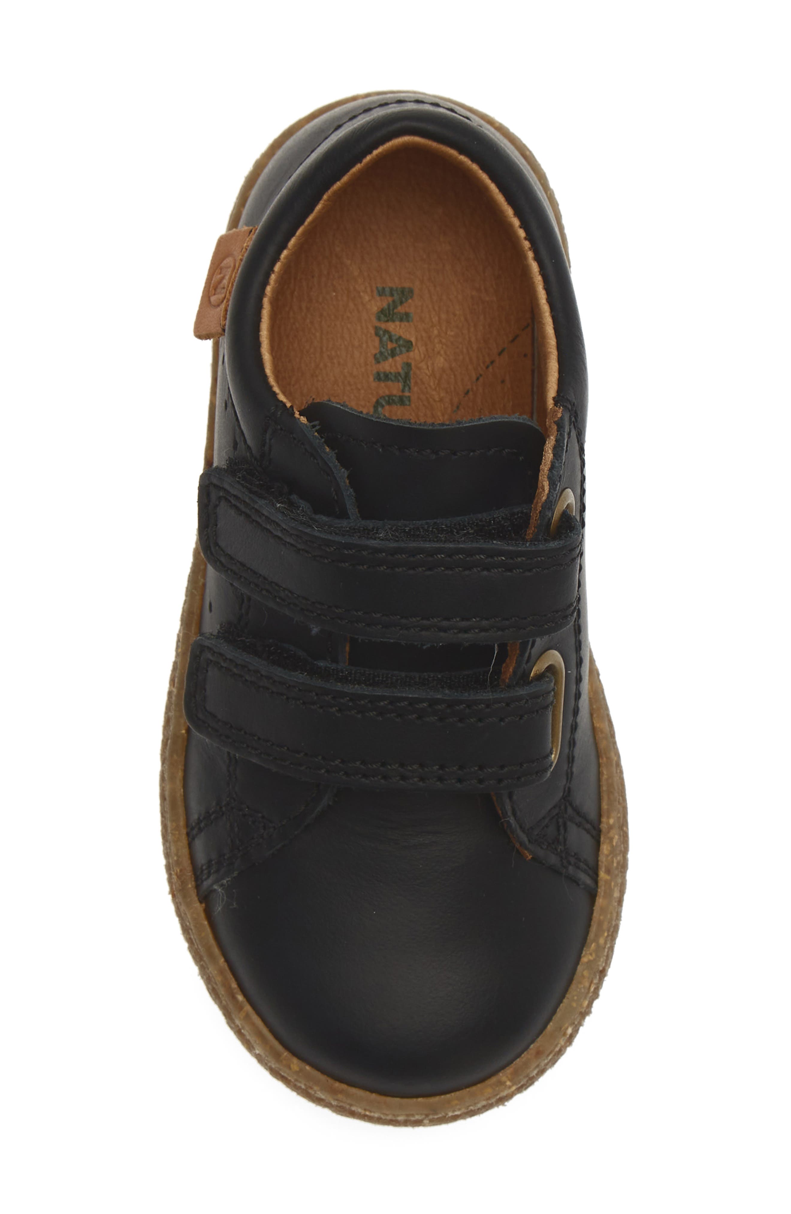 Kids' Carex Leather Sneaker, Alternate, color, BLACK