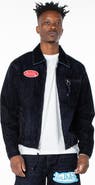 Von Dutch Pagans Flocked Bomber Denim Jacket
