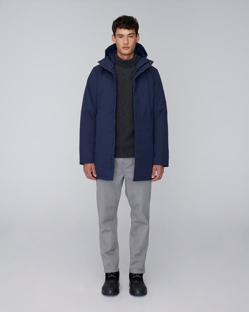 Quartz Co. Alban | Hooded Insulated Winter Jacket In True Navy