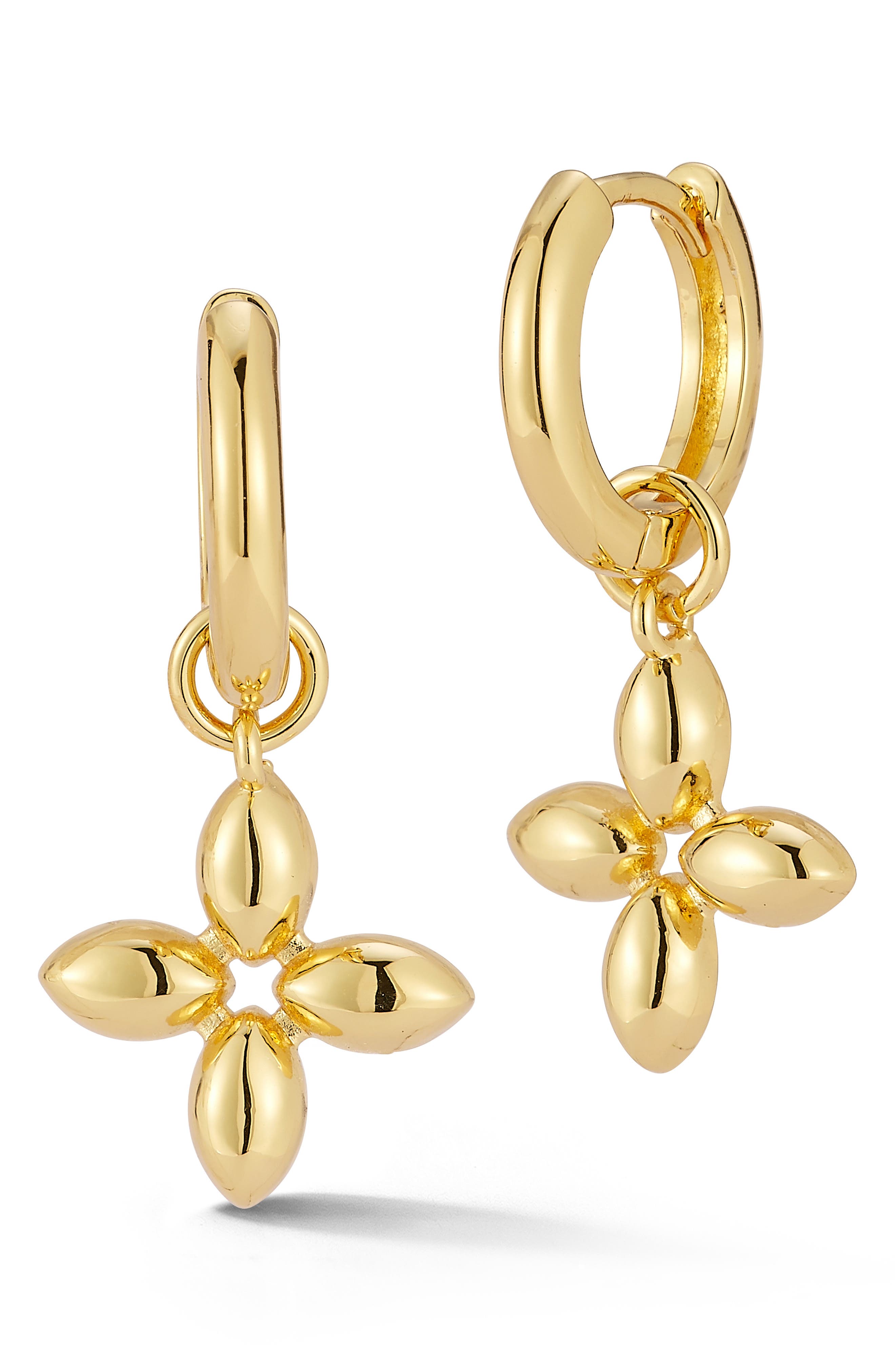 Clover Huggie Hoop Earrings