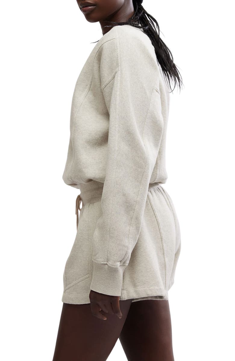Free People FP Movement Intercept Romper, Alternate, color, Heather Grey