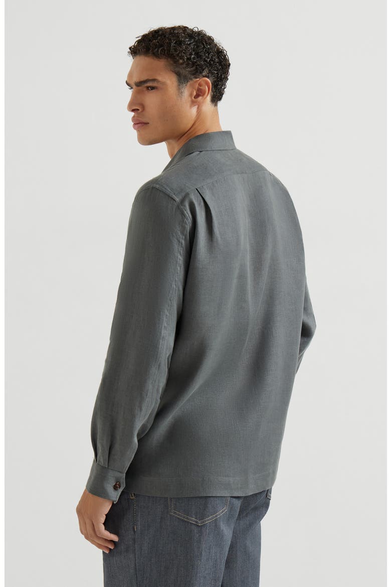 Linen shirt, Alternate, color, Anthracite